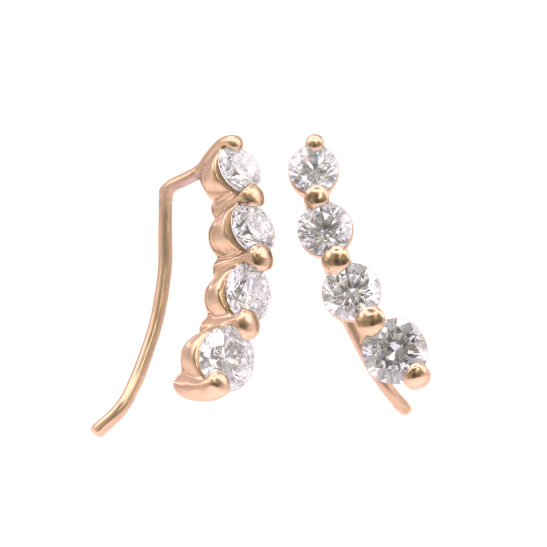 【DEW/デュー】ダイヤモンドK18/PTピアス・1.0ct