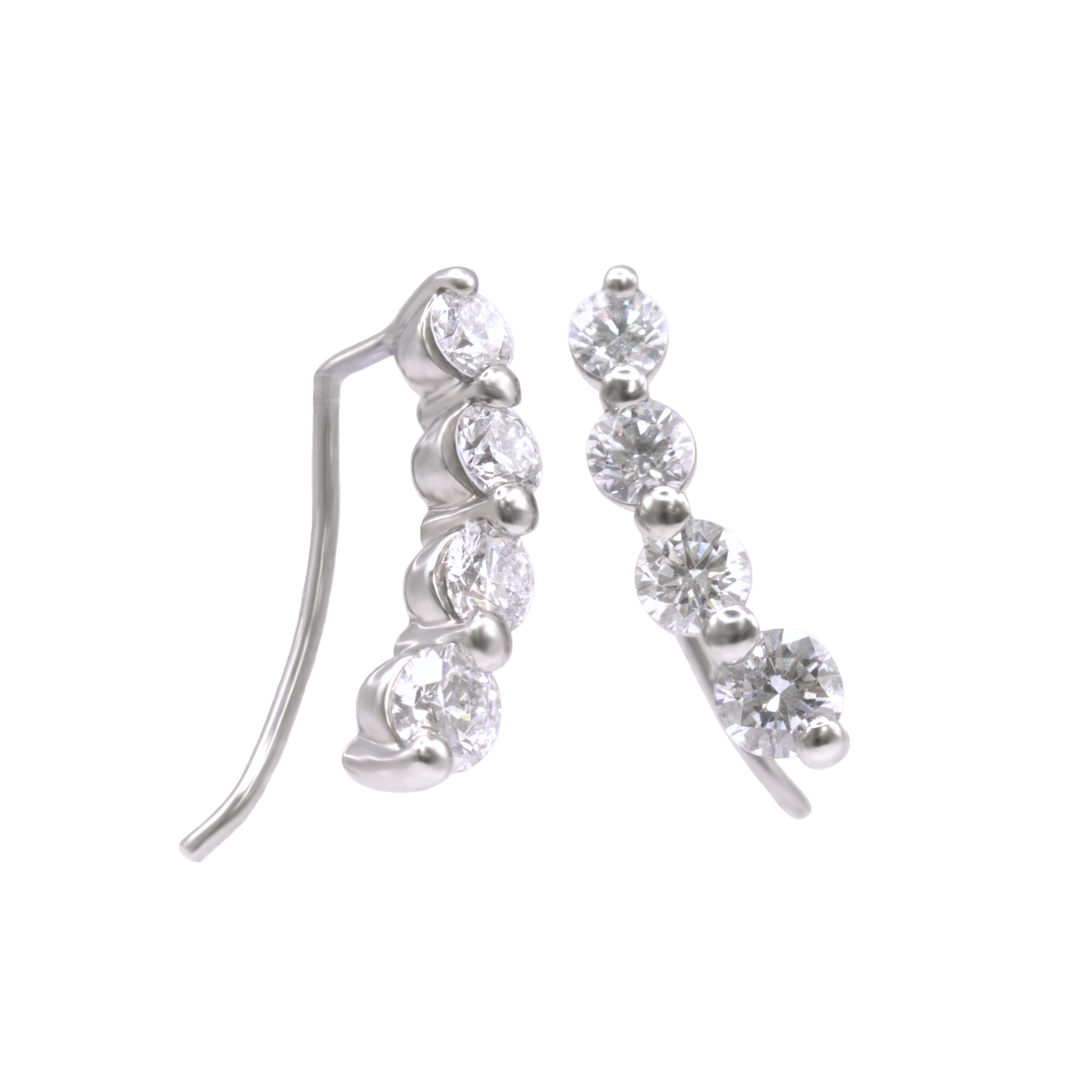 【DEW/デュー】ダイヤモンドK18/PTピアス・1.0ct